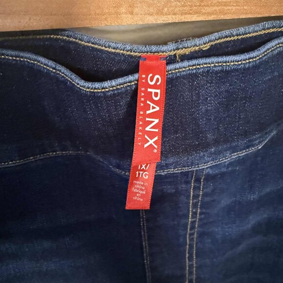 NWT Spanx EveryWear Flare Jeans 1X Midnight High Rise Tummy Control TummyTamer - Picture 6 of 8